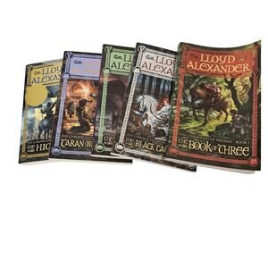 The Chronicles of Prydain,  high fantasy series by author Lloyd Alexander.  1-5
